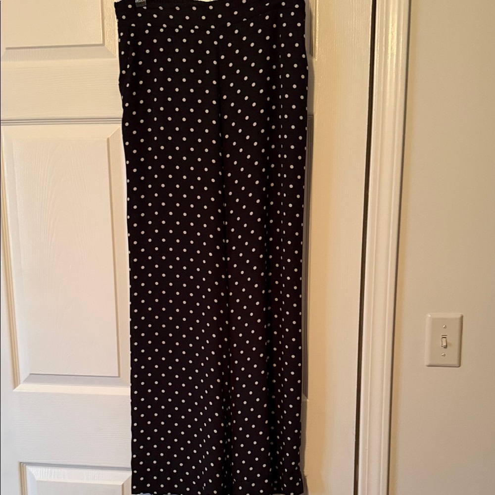 Victoria's Secret Black and White Polka Dot Wide Leg Pants
